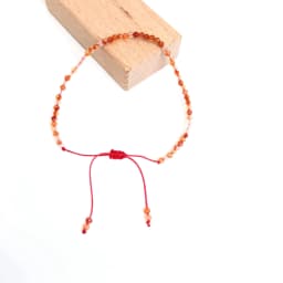 Faceted Gemstones 2-3mm Beads Hand Woven Adjustable Bracelet Crystal Quartz Agate Amazon Choker Men Female Jewelry Party Gift
