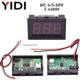 0.56 LED Digital Ammeter Voltmeter Panel DC 100V 10A AC 220V 500V 600V Calibrate Reading Red Green Blue Volt Amp Meter Gauge