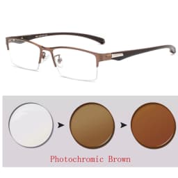 New Sun Photochromic Myopia Eyeglasses Optical Men student Finished Myopia Eyewear prescription Glasses Frame Half Rim -1.0 -4.0