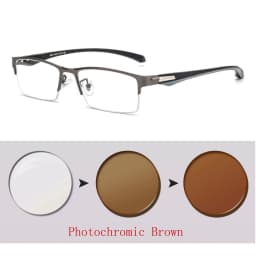 New Sun Photochromic Myopia Eyeglasses Optical Men student Finished Myopia Eyewear prescription Glasses Frame Half Rim -1.0 -4.0