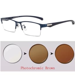 New Sun Photochromic Myopia Eyeglasses Optical Men student Finished Myopia Eyewear prescription Glasses Frame Half Rim -1.0 -4.0