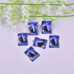 20pcs/pack Chocolates Cookies Resin Charms DIY Craft Wholesale Bulk Jewelry Making