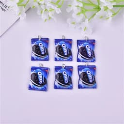 20pcs/pack Chocolates Cookies Resin Charms DIY Craft Wholesale Bulk Jewelry Making