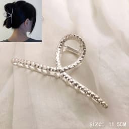 Simple Metal Geometric Hair Claw Clips Elegant Geometric Hair Accessories Cross Crab Bath Clip For Women Fashion Girl Headwear