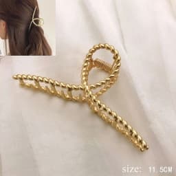 Simple Metal Geometric Hair Claw Clips Elegant Geometric Hair Accessories Cross Crab Bath Clip For Women Fashion Girl Headwear