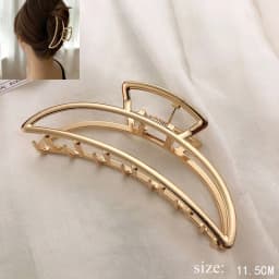 Simple Metal Geometric Hair Claw Clips Elegant Geometric Hair Accessories Cross Crab Bath Clip For Women Fashion Girl Headwear