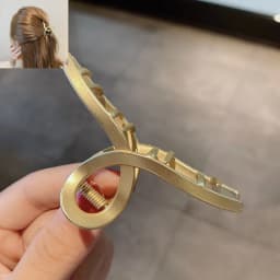 Simple Metal Geometric Hair Claw Clips Elegant Geometric Hair Accessories Cross Crab Bath Clip For Women Fashion Girl Headwear