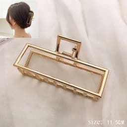 Simple Metal Geometric Hair Claw Clips Elegant Geometric Hair Accessories Cross Crab Bath Clip For Women Fashion Girl Headwear