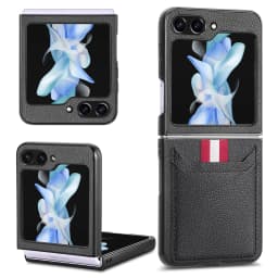 Leather Matte Funda Coque Case for Samsung Galaxy Z flip8 flip7 FE flip6 Flip4 Flip5 Flip 8 7 6 5 4 Flip3 Flip 3 5G Bag