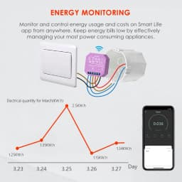 LoraTap Tuya Smart Life ZigBee WiFi Light Switch Module Dimmer Energy Monitor App Remote Control Alexa Google Home Voice Control