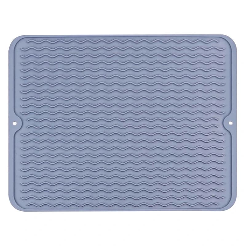 Silicone Dish Drying Mat, 40 x 30cm - Large Dish Drying Mat, Counter top Mat, Dish Draining Mat, Sink Mat, Large Silicone Trivet