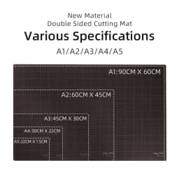 WUTA New Fabric Cutting Mat, Leather Cutting Board A1 A2 A3 A4 A5 Professional Self Healing Quality Double-Sided Craft Tool Set