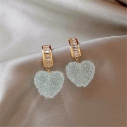 Fashion Fine Sparkle Zircon C Shape Metal Earrings For Women Korean Temperament Accessories Wedding Jewelry Girls Gift