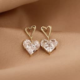 Fashion Fine Sparkle Zircon C Shape Metal Earrings For Women Korean Temperament Accessories Wedding Jewelry Girls Gift