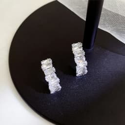Fashion Fine Sparkle Zircon C Shape Metal Earrings For Women Korean Temperament Accessories Wedding Jewelry Girls Gift