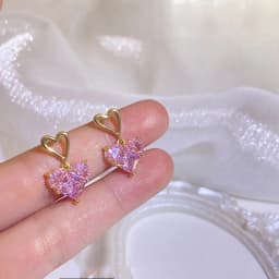 Fashion Fine Sparkle Zircon C Shape Metal Earrings For Women Korean Temperament Accessories Wedding Jewelry Girls Gift