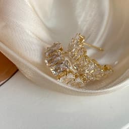 Fashion Fine Sparkle Zircon C Shape Metal Earrings For Women Korean Temperament Accessories Wedding Jewelry Girls Gift