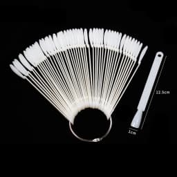 Nail Display Sticks Clear Natural Colors Nail Swatch Chart With Ring False Nail Tips Gel Polish Practice Display for Nail Art