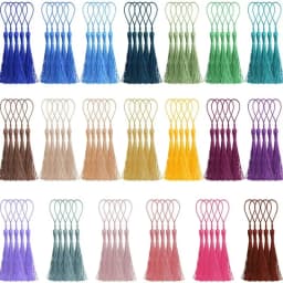 30Pcs Silky Bookmark Tassels Handmade Soft Craft Tassels Key Chain Tassels for Jewelry Making DIY Crafts Accessories
