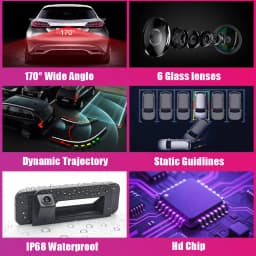 Car Trunk Handle Camera for Audi A3 MQB 8V Sedan 2013 2014 2015 2016 2017 2018 2019 HD CCD Night Vision Backup Rear View Camera