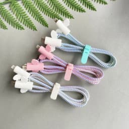 1.4M Spiral Charger Cable Cord Protector Line Universal Multicolour Wrap Data Line Decoration Winder For iPhone Samsung Huawei