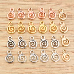 30pcs 11x8mm Antique Silver Plated KC Gold Colors Rhodium Swirl Handmade Charms Pendant:DIY for bracelet necklace