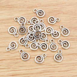 30pcs 11x8mm Antique Silver Plated KC Gold Colors Rhodium Swirl Handmade Charms Pendant:DIY for bracelet necklace