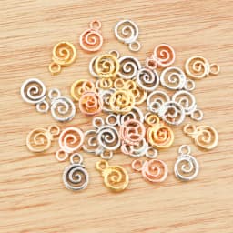 30pcs 11x8mm Antique Silver Plated KC Gold Colors Rhodium Swirl Handmade Charms Pendant:DIY for bracelet necklace