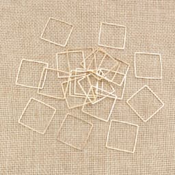 15 20 25 mm Brass Closed Square Ring Earring Wires Hoops Pendant Connectors Rings For DIY Jewelry Making Supplies Accessories