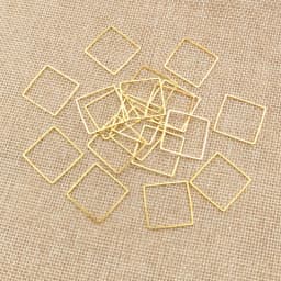 15 20 25 mm Brass Closed Square Ring Earring Wires Hoops Pendant Connectors Rings For DIY Jewelry Making Supplies Accessories
