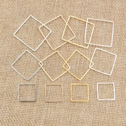 15 20 25 mm Brass Closed Square Ring Earring Wires Hoops Pendant Connectors Rings For DIY Jewelry Making Supplies Accessories