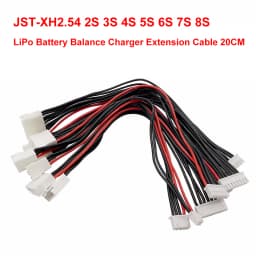 2/5Pcs JST-XH 2S 3S 4S 5S 6S 7S 8S LiPo Battery Balance Charger Extension Cable Balance Charging Wire 20CM 7.8Inch 22AWG