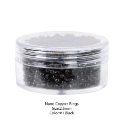 1000Pcs 2.5*1.5*2Mm Nano Copper Rings/Links/Beads Nano Copper Rings Without Silicone Nano Copper Hair Ring Hair Extensions Tool