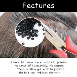 1000Pcs 2.5*1.5*2Mm Nano Copper Rings/Links/Beads Nano Copper Rings Without Silicone Nano Copper Hair Ring Hair Extensions Tool