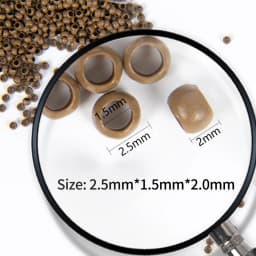 1000Pcs 2.5*1.5*2Mm Nano Copper Rings/Links/Beads Nano Copper Rings Without Silicone Nano Copper Hair Ring Hair Extensions Tool