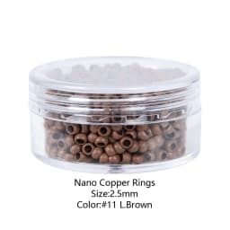 1000Pcs 2.5*1.5*2Mm Nano Copper Rings/Links/Beads Nano Copper Rings Without Silicone Nano Copper Hair Ring Hair Extensions Tool