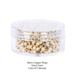 1000Pcs 2.5*1.5*2Mm Nano Copper Rings/Links/Beads Nano Copper Rings Without Silicone Nano Copper Hair Ring Hair Extensions Tool