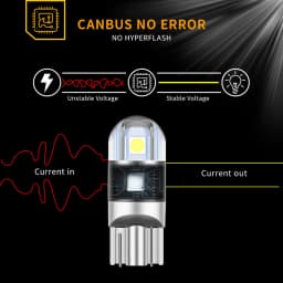 4x LED Clearance Light Bulb Lamp W5W T10 Canbus For Skoda Fabia MK1 MK2 MK3 Felicia Superb Octavia 1 2 3 A5 A7 Rapid Yeti Karoq