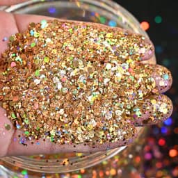 50g Holographic Mixed Hexagon Shape Chunky Irediscent Nail Art Glitter Flakes Laser Sparkly Sequins Slices Nail Art Decoration