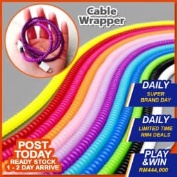【Buy 5 Get 1 Free】1Pc 60Cm Spiral Cable Cord Protector Charger Protector Cable Winder For Charging Cable/Earphone Cable