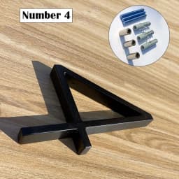 125mm Black House Numbers Letters Outdoor Address Sign Plate For Yard Floating Metal Door Number Doorplates Modern Mailbox Signs