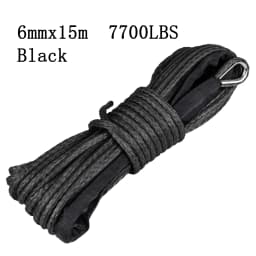 Best Sport 6mm x 15m 7700LBs Synthetic Winch Line Cable Rope with Black Protecing Sleeve for ATV UTV (blue)
