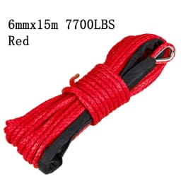 Best Sport 6mm x 15m 7700LBs Synthetic Winch Line Cable Rope with Black Protecing Sleeve for ATV UTV (blue)