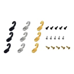 20pcs Mini Alloy Hooks w/screws Wall Hangers 17mm/0.67in Vintage Black Silver Gold Kitchen Bathroom Key Towel Hat Coat Bag Mask