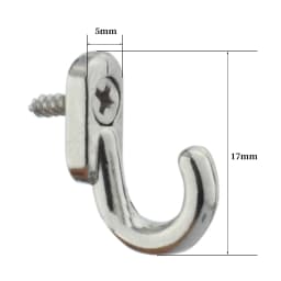 20pcs Mini Alloy Hooks w/screws Wall Hangers 17mm/0.67in Vintage Black Silver Gold Kitchen Bathroom Key Towel Hat Coat Bag Mask