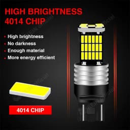 KEIN 2PCS T15 W16W P21W 1156 1157 Led Bulb BA15S BAY15D T20 7440 7443 W21W 45SMD Car Light Turn Signal Tail Reverse Brake Lamp