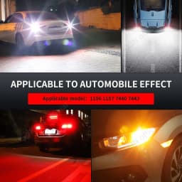 KEIN 2PCS T15 W16W P21W 1156 1157 Led Bulb BA15S BAY15D T20 7440 7443 W21W 45SMD Car Light Turn Signal Tail Reverse Brake Lamp