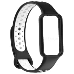 Fashion Silicone WatchStrap For Huami Amazfit Band 7 SmartWatch Band Bracelet Wristband For Amazfit band7 Strap Buckle +film