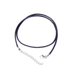 20Pcs 45-60cm Black Waxed Leather Rope Chain Necklace with Clasps For Women Jewelry Wax Cord Chain String For DIY Pendant Making