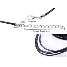 20Pcs 45-60cm Black Waxed Leather Rope Chain Necklace with Clasps For Women Jewelry Wax Cord Chain String For DIY Pendant Making